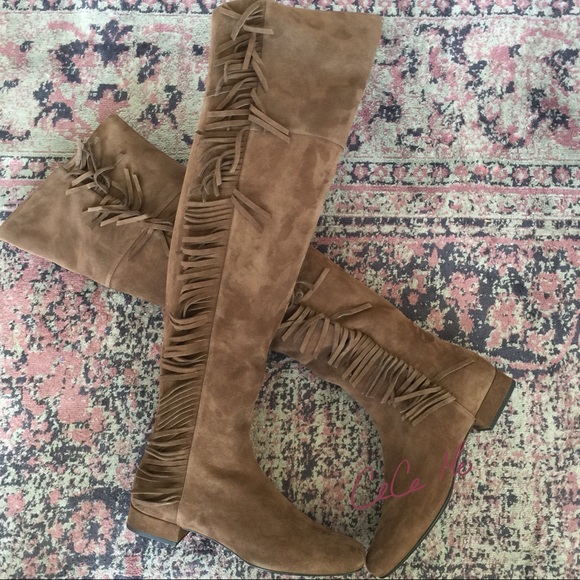 Saint Laurent Shoes - NIB Saint Laurent OTK Suede Fringe Boots 38.5
